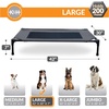 image:imageKampH Outdoor Elevated Dog Bed Cooling Raised Dog Bed Large 42x30in Green  Cool comfort outdoors large dog cot with hammock support washable dog bed metal frame quickdry meshCharcoalBlack Mesh