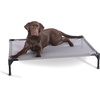 image:imageKampH Outdoor Elevated Dog Bed Cooling Raised Dog Bed Large 42x30in Green  Cool comfort outdoors large dog cot with hammock support washable dog bed metal frame quickdry meshGray Mesh