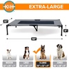 image:imageKampH Outdoor Elevated Dog Bed Cooling Raised Dog Bed Large 42x30in Green  Cool comfort outdoors large dog cot with hammock support washable dog bed metal frame quickdry meshGrayBlack Mesh