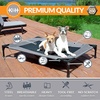 image:imageKampH Outdoor Elevated Dog Bed Cooling Raised Dog Bed Large 42x30in Green  Cool comfort outdoors large dog cot with hammock support washable dog bed metal frame quickdry meshGrayBlack Mesh
