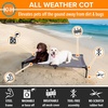 image:imageKampH Outdoor Elevated Dog Bed Cooling Raised Dog Bed Large 42x30in Green  Cool comfort outdoors large dog cot with hammock support washable dog bed metal frame quickdry meshGray Mesh
