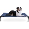 image:imageKampH Outdoor Elevated Dog Bed Cooling Raised Dog Bed Large 42x30in Green  Cool comfort outdoors large dog cot with hammock support washable dog bed metal frame quickdry meshBlueBlack Mesh