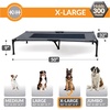 image:imageKampH Outdoor Elevated Dog Bed Cooling Raised Dog Bed Large 42x30in Green  Cool comfort outdoors large dog cot with hammock support washable dog bed metal frame quickdry meshCharcoalBlack Mesh