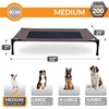 image:imageKampH Outdoor Elevated Dog Bed Cooling Raised Dog Bed Large 42x30in Green  Cool comfort outdoors large dog cot with hammock support washable dog bed metal frame quickdry meshChocolateBlack Mesh
