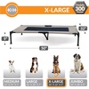 image:imageKampH Outdoor Elevated Dog Bed Cooling Raised Dog Bed Large 42x30in Green  Cool comfort outdoors large dog cot with hammock support washable dog bed metal frame quickdry meshTaupeBlack Mesh