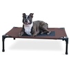image:imageKampH Outdoor Elevated Dog Bed Cooling Raised Dog Bed Large 42x30in Green  Cool comfort outdoors large dog cot with hammock support washable dog bed metal frame quickdry meshChocolateBlack Mesh