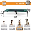 image:imageKampH Outdoor Elevated Dog Bed Cooling Raised Dog Bed Large 42x30in Green  Cool comfort outdoors large dog cot with hammock support washable dog bed metal frame quickdry meshGreenBlack Mesh