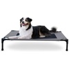 image:imageKampH Outdoor Elevated Dog Bed Cooling Raised Dog Bed Large 42x30in Green  Cool comfort outdoors large dog cot with hammock support washable dog bed metal frame quickdry meshGrayBlack Mesh