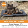image:imageKampH Outdoor Elevated Dog Bed Cooling Raised Dog Bed Large 42x30in Green  Cool comfort outdoors large dog cot with hammock support washable dog bed metal frame quickdry meshCharcoalBlack Mesh