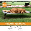 image:imageKampH Outdoor Elevated Dog Bed Cooling Raised Dog Bed Large 42x30in Green  Cool comfort outdoors large dog cot with hammock support washable dog bed metal frame quickdry meshGrayBlack Mesh