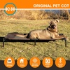 image:imageKampH Outdoor Elevated Dog Bed Cooling Raised Dog Bed Large 42x30in Green  Cool comfort outdoors large dog cot with hammock support washable dog bed metal frame quickdry meshChocolateBlack Mesh