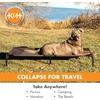 image:imageKampH Outdoor Elevated Dog Bed Cooling Raised Dog Bed Large 42x30in Green  Cool comfort outdoors large dog cot with hammock support washable dog bed metal frame quickdry meshChocolateBlack Mesh
