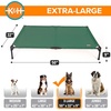 image:imageKampH Outdoor Elevated Dog Bed Cooling Raised Dog Bed Large 42x30in Green  Cool comfort outdoors large dog cot with hammock support washable dog bed metal frame quickdry meshGreen Mesh