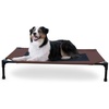 image:imageKampH Outdoor Elevated Dog Bed Cooling Raised Dog Bed Large 42x30in Green  Cool comfort outdoors large dog cot with hammock support washable dog bed metal frame quickdry meshChocolateBlack Mesh