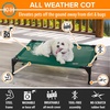 image:imageKampH Outdoor Elevated Dog Bed Cooling Raised Dog Bed Large 42x30in Green  Cool comfort outdoors large dog cot with hammock support washable dog bed metal frame quickdry meshGreen Mesh