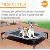 image:imageKampH Outdoor Elevated Dog Bed Cooling Raised Dog Bed Large 42x30in Green  Cool comfort outdoors large dog cot with hammock support washable dog bed metal frame quickdry meshGrayBlack Mesh