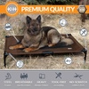 image:imageKampH Outdoor Elevated Dog Bed Cooling Raised Dog Bed Large 42x30in Green  Cool comfort outdoors large dog cot with hammock support washable dog bed metal frame quickdry meshChocolateBlack Mesh