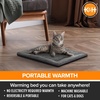 image:imageKampH SelfWarming Cat Bed Pad Self Heating Pad Small 21 X 17 OatmealChoco  Self Heating Cat Bed Pad for Outdoor Kitty Houses Thermal Mat for Indoor Pet Beds amp Furniture Machine WashableGrayBlack
