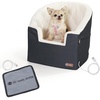 image:imageKampH Dog Car Seat Bucket Booster for Cats amp Dogs Small GrayCream  Better views on rides dog car seats for small dogs with bolster 2 tethers washable cover for 2 small dogs or 1 medium dogCharcoalCream