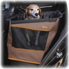 image:imageKampH Dog Car Seat Buckle N Go Dog Car Seats for Small Dogs XS 16x14x14in  Secure backseat rides small dog car seat with mesh windows folds flat carseat for dog seat belt tetherTan