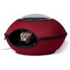 image:imageKampH Heated Cat Bed Thermo Lookout Pod Indoor Safety Listed 22in 4W  Removable Waterproof Cat Heating Pad Cover Warming Bed Cave for Large Kitties or small dogs Washable Cushion CollapsibleClassy Red