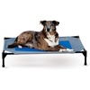 image:imageKampH Outdoor Elevated Dog Bed Coolin Pet Cot Medium 32x25in GrayBlue  Pet Cot for Medium amp Large Pets with CoolCore Center Hammock Design Outdoor Dog Bed Washable Cover Portable PlatformRetail Package