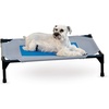 image:imageKampH Outdoor Elevated Dog Bed Coolin Pet Cot Medium 32x25in GrayBlue  Pet Cot for Medium amp Large Pets with CoolCore Center Hammock Design Outdoor Dog Bed Washable Cover Portable PlatformCooling Cot