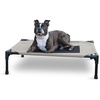 image:imageKampH Outdoor Elevated Dog Bed Cooling Raised Dog Bed Large 42x30in Green  Cool comfort outdoors large dog cot with hammock support washable dog bed metal frame quickdry meshTaupeBlack Mesh