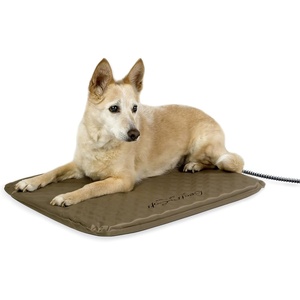 image:imageKampH Heating Pad LectroSoft Outdoor Pet Bed Safety Listed 36x25in 60W  Orthopedic Outdoor Heated Dog Bed Waterproof Cushion Flexible Design Automatic Warming Washable Cover Large TanMedium 24 X 19 Inches