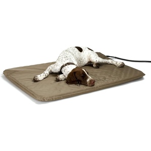 image:imageKampH Heating Pad LectroSoft Outdoor Pet Bed Safety Listed 36x25in 60W  Orthopedic Outdoor Heated Dog Bed Waterproof Cushion Flexible Design Automatic Warming Washable Cover Large TanLarge 36 X 25 Inches