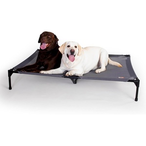 image:imageKampH Outdoor Elevated Dog Bed Cooling Raised Dog Bed Large 42x30in Green  Cool comfort outdoors large dog cot with hammock support washable dog bed metal frame quickdry meshGray Mesh