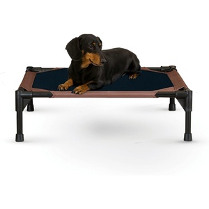 image:imageKampH Outdoor Elevated Dog Bed Cooling Raised Dog Bed Large 42x30in Green  Cool comfort outdoors large dog cot with hammock support washable dog bed metal frame quickdry meshChocolateBlack Mesh