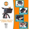 image:imageKampH Dog Bike Basket Travel Bicycle Basket for Pets Front Mount 16x12x10  Cat amp Small Dog Carrier for Bike Bicycle Basket with Safety Leash Soft Fleece Washable Liner Heavy Duty Metal FrameLarge Front Mount Basket