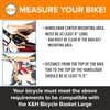 image:imageKampH Dog Bike Basket Travel Bicycle Basket for Pets Front Mount 16x12x10  Cat amp Small Dog Carrier for Bike Bicycle Basket with Safety Leash Soft Fleece Washable Liner Heavy Duty Metal FrameLarge Front Mount Basket