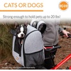 image:imageKampH Dog Bike Basket Travel Bicycle Basket for Pets Front Mount 16x12x10  Cat amp Small Dog Carrier for Bike Bicycle Basket with Safety Leash Soft Fleece Washable Liner Heavy Duty Metal FrameRear Bike Mount