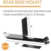image:imageKampH Dog Bike Basket Travel Bicycle Basket for Pets Front Mount 16x12x10  Cat amp Small Dog Carrier for Bike Bicycle Basket with Safety Leash Soft Fleece Washable Liner Heavy Duty Metal FrameRear Bike Mount