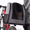 image:imageKampH Dog Bike Basket Travel Bicycle Basket for Pets Front Mount 16x12x10  Cat amp Small Dog Carrier for Bike Bicycle Basket with Safety Leash Soft Fleece Washable Liner Heavy Duty Metal FrameRear Bike Mount