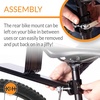image:imageKampH Dog Bike Basket Travel Bicycle Basket for Pets Front Mount 16x12x10  Cat amp Small Dog Carrier for Bike Bicycle Basket with Safety Leash Soft Fleece Washable Liner Heavy Duty Metal FrameRear Bike Mount