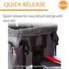 image:imageKampH Dog Bike Basket Travel Bicycle Basket for Pets Front Mount 16x12x10  Cat amp Small Dog Carrier for Bike Bicycle Basket with Safety Leash Soft Fleece Washable Liner Heavy Duty Metal FrameRear Bike Mount