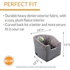 image:imageKampH Dog Car Seat Bucket Booster for Cats amp Dogs Small GrayCream  Better views on rides dog car seats for small dogs with bolster 2 tethers washable cover for 2 small dogs or 1 medium dogGrayGray