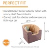 image:imageKampH Dog Car Seat Bucket Booster for Cats amp Dogs Small GrayCream  Better views on rides dog car seats for small dogs with bolster 2 tethers washable cover for 2 small dogs or 1 medium dogTanTan