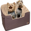 image:imageKampH Dog Car Seat Bucket Booster for Cats amp Dogs Small GrayCream  Better views on rides dog car seats for small dogs with bolster 2 tethers washable cover for 2 small dogs or 1 medium dogTanTan