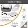 image:imageKampH Dog Car Seat Bucket Booster for Cats amp Dogs Small GrayCream  Better views on rides dog car seats for small dogs with bolster 2 tethers washable cover for 2 small dogs or 1 medium dogGrayCream