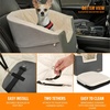 image:imageKampH Dog Car Seat Bucket Booster for Cats amp Dogs Small GrayCream  Better views on rides dog car seats for small dogs with bolster 2 tethers washable cover for 2 small dogs or 1 medium dogGrayCream