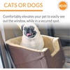 image:imageKampH Dog Car Seat Bucket Booster for Cats amp Dogs Small GrayCream  Better views on rides dog car seats for small dogs with bolster 2 tethers washable cover for 2 small dogs or 1 medium dogTanTan