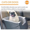 image:imageKampH Dog Car Seat Bucket Booster for Cats amp Dogs Small GrayCream  Better views on rides dog car seats for small dogs with bolster 2 tethers washable cover for 2 small dogs or 1 medium dogGrayGray