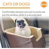 image:imageKampH Dog Car Seat Bucket Booster for Cats amp Dogs Small GrayCream  Better views on rides dog car seats for small dogs with bolster 2 tethers washable cover for 2 small dogs or 1 medium dogTanTan