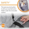 image:imageKampH Dog Car Seat Bucket Booster for Cats amp Dogs Small GrayCream  Better views on rides dog car seats for small dogs with bolster 2 tethers washable cover for 2 small dogs or 1 medium dogGrayGray