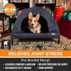 image:imageKampH Elevated Dog Bed Outdoor Pet Cot House for Large Pets  42x30in Blue  Outdoor Raised Dog Bed House Enclosed Canopy Window Flaps for Air Flow Washable Cover Raised Metal Frame CollapsibleMedium 25 X 32 X 28 Inches