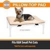 image:imageKampH Elevated Dog Bed Pet Cot Pad Cot Sold Separately XLarge 50x32 Tan  PillowTop Comfort for KampH Extra Large Raised Dog Bed Soft amp Fluffy Fleece Secure Fit Straps Machine Washable PortableSmall 17 in x 22 in